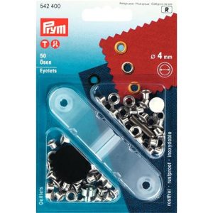 Prym 542400 – Ring met schijf – 4 mm – zilverkleurig