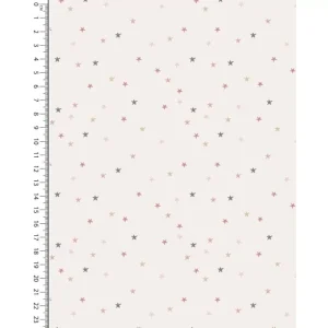 Poplin katoen - Stars - ecru