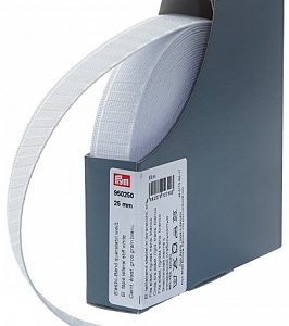 Prym 950250 - Elastische tailleband stabiel in dwarsrichting - 25 mm wit