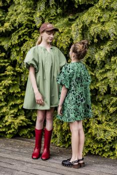 Fibre Mood - Daisy - Zwart Groen geweven katoenen dieren geo - Afbeelding 4