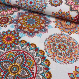 Deko druk mandala - off-white/multi