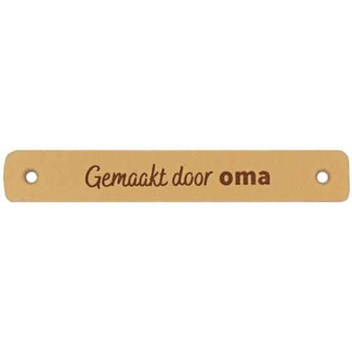 Durable - Leren Label - Gemaakt door Oma