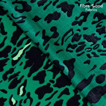 Fibre Mood - Daisy - Zwart Groen geweven katoenen dieren geo - Afbeelding 3