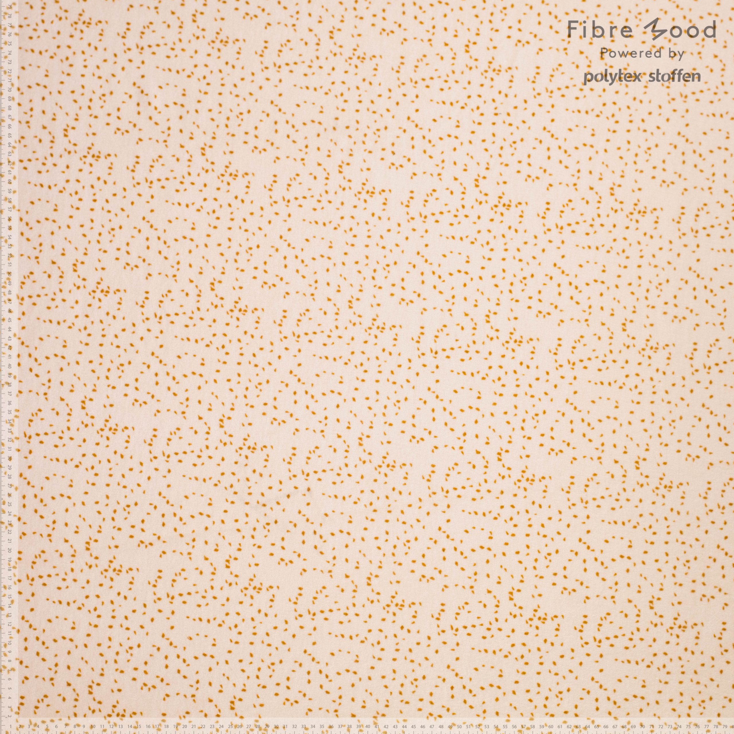 Fibre Mood – Lou - badstof gebroken wit met oranje vlekjes - Afbeelding 2