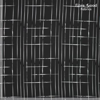 Fibre Mood - Augusta / Ocean zwart wit geweven viscose tencel gekruiste lijnen - Afbeelding 2