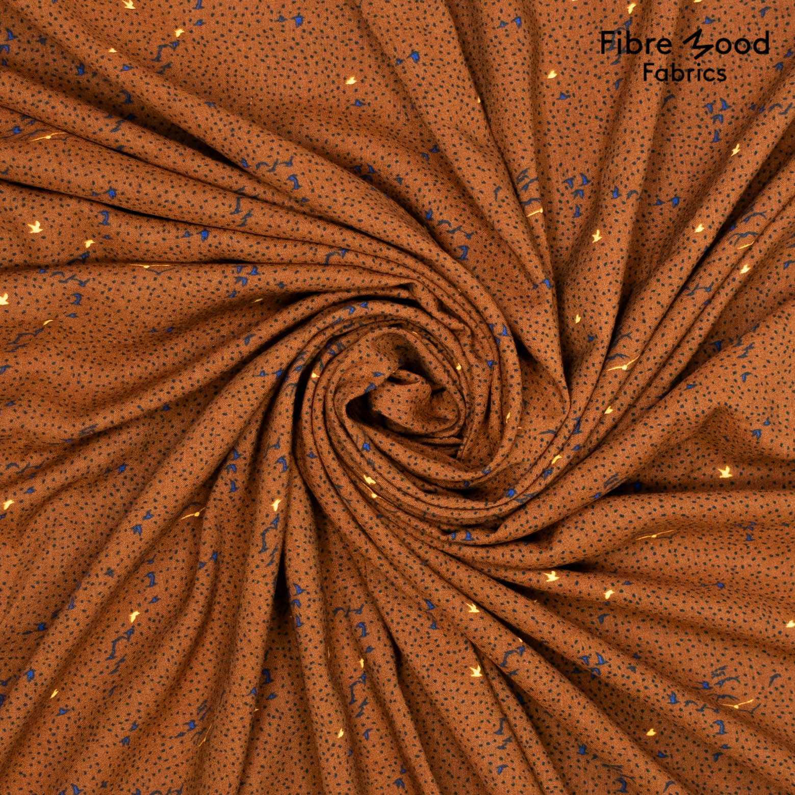 Fibre Mood - Cloud - Birds and Dots - bruin