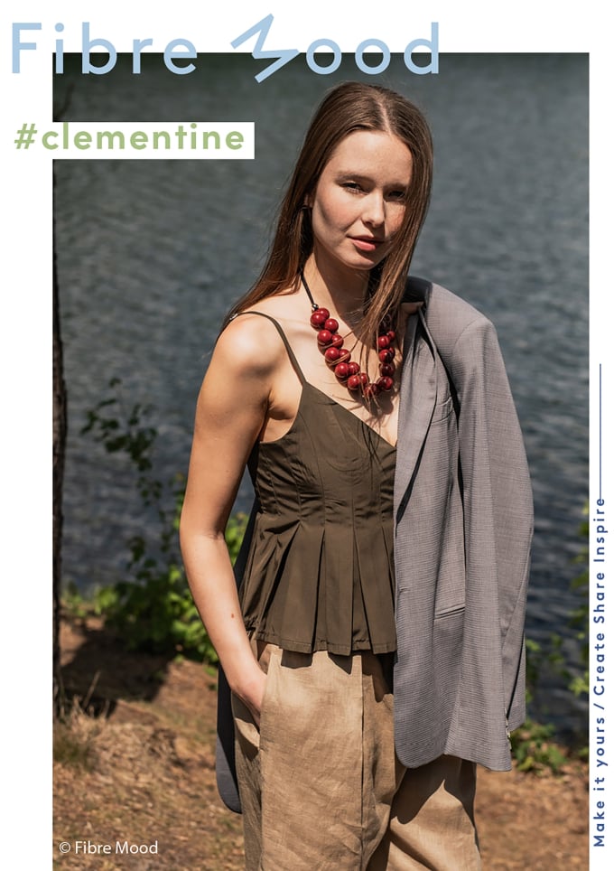 Fibre Mood - Clementine - trench stof - waterafstotend - olijfgroen - Afbeelding 3