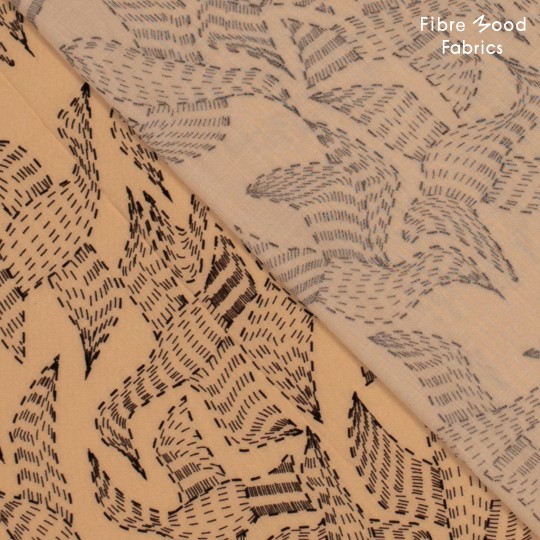 Fibre Mood - Tammy - vogelprint beige - Afbeelding 2