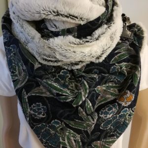 Sjaal imitatiebont - ecru