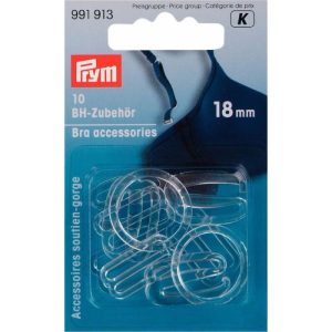 Prym 991913 - BH-accessoires kunststof - 18mm transparant