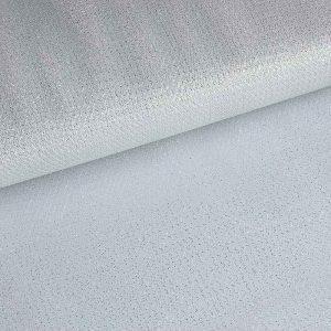 Tule zigzag glitter - zilver