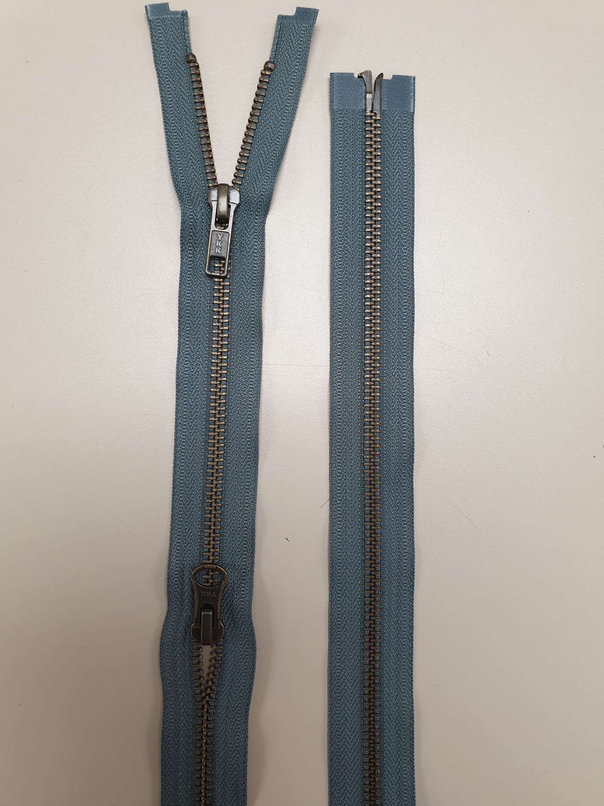 YKK metaalrits - dubbel deelbaar - brons