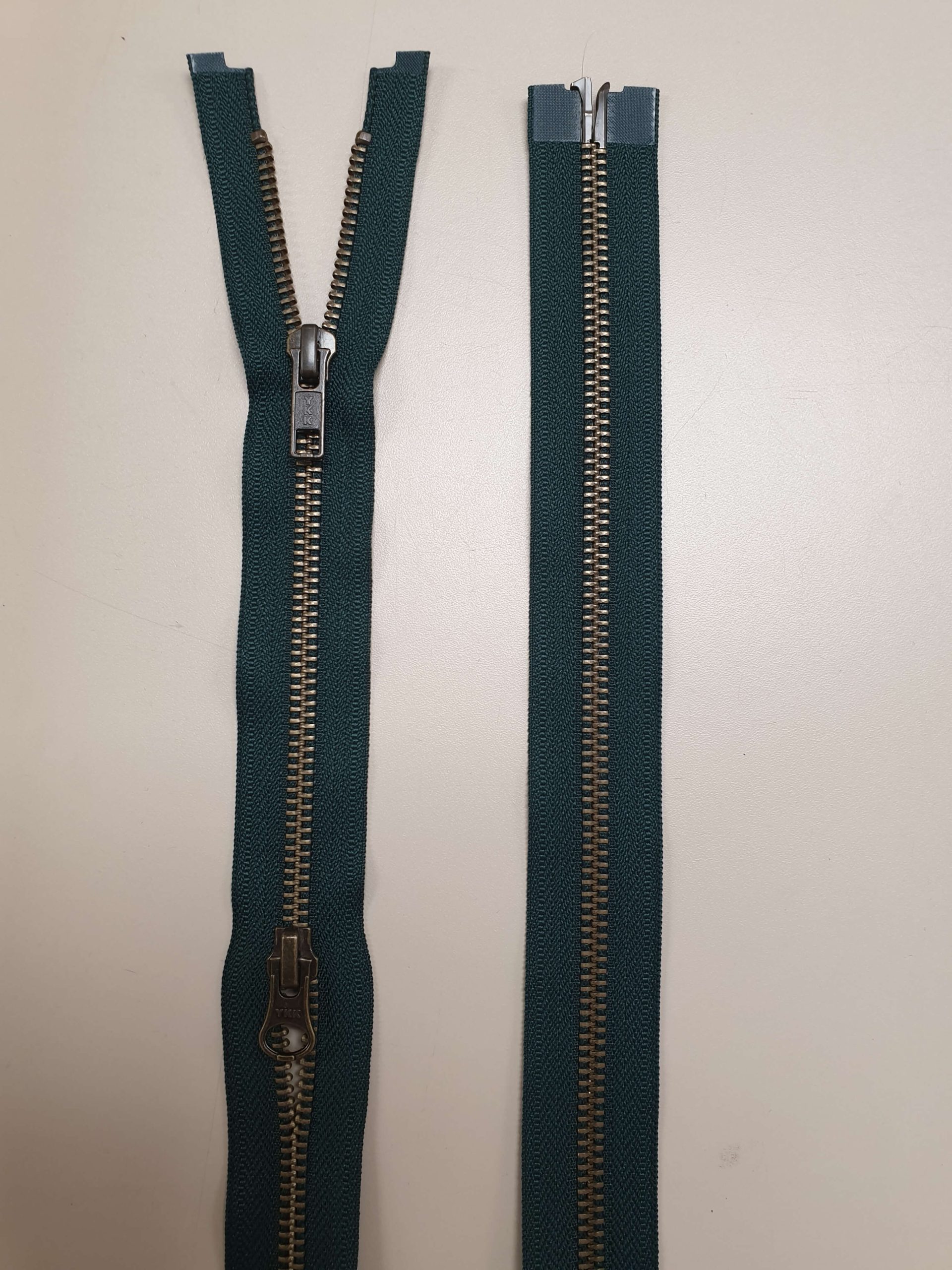 YKK metaalrits - dubbel deelbaar - brons - Afbeelding 2