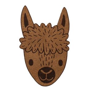 Applicatie Alpaca kop - bruin - MonoQuick