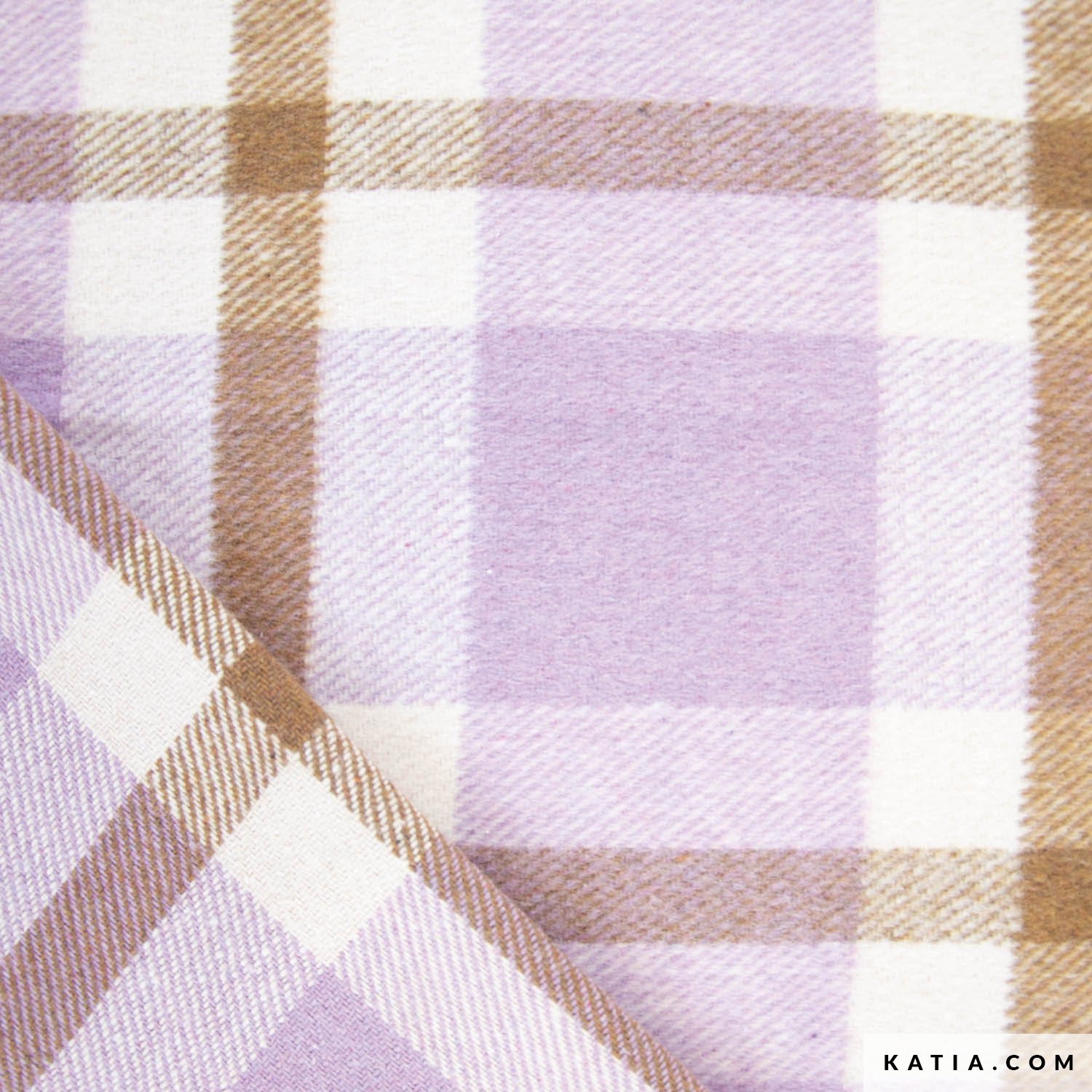 Katia - Big Flannel - Lilac & toffee - Afbeelding 2