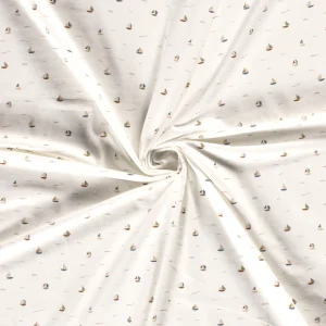 Jersey katoen bedrukt - gebroken wit