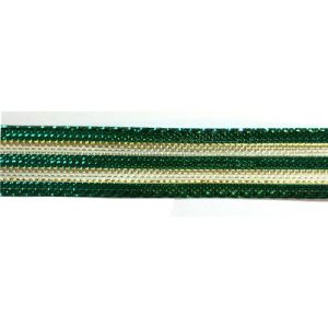 Restyle Kerstlint - lurex strepen - 10mm