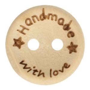 Knoop hout - handmade with love - diverse maten