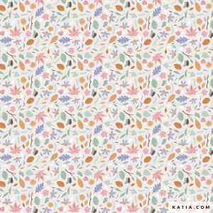 Katia - poplin - Leaves Stamp