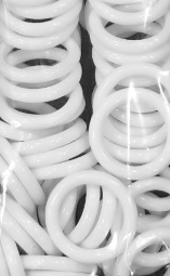 Plastic ringetjes 40 mm - wit