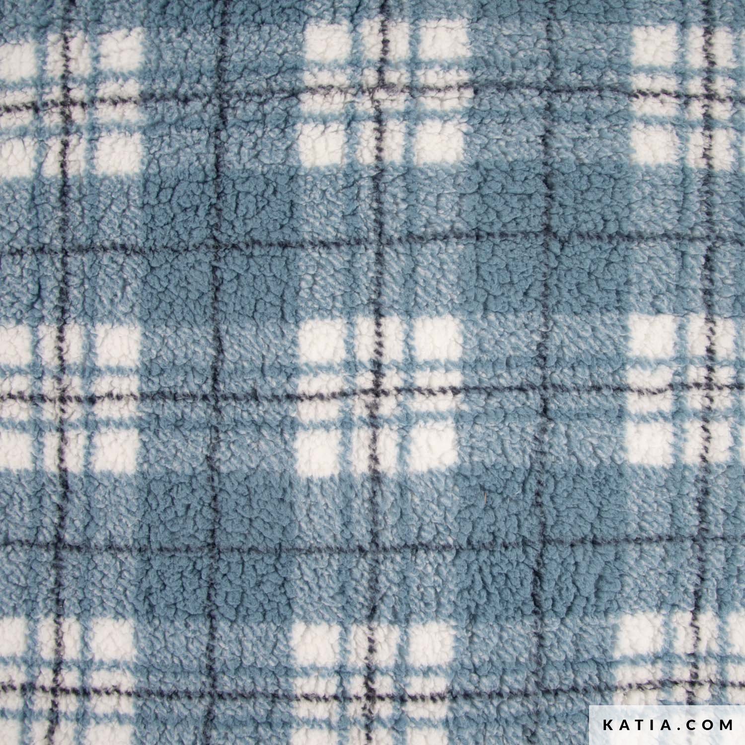 Katia - Sherpa print - blue plaid
