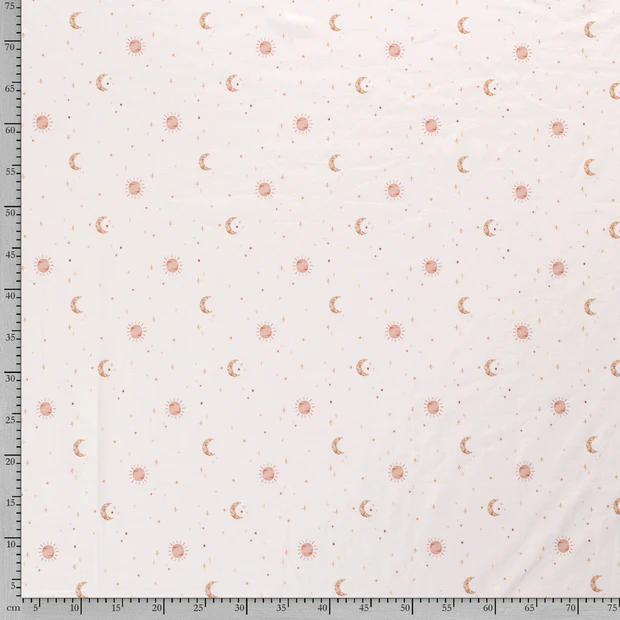 Jersey GOTS - zon en maan - gebroken wit - Afbeelding 2