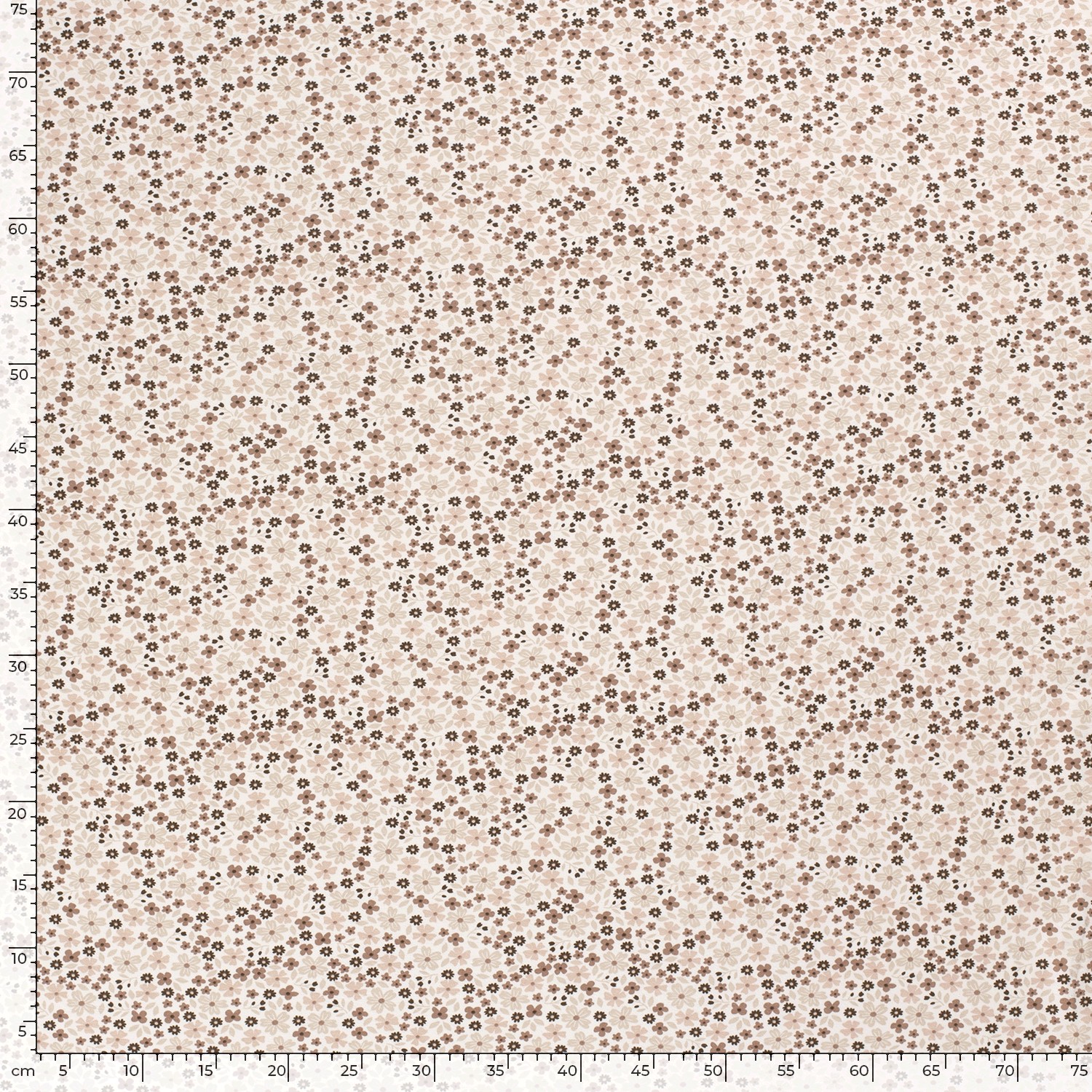 Jersey katoen met bloemenprint - gebroken wit - Afbeelding 2