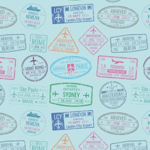 Jersey - stempels - blauw