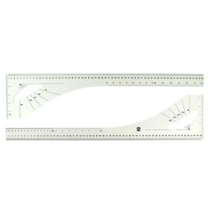 Restyle coupeuse liniaal / Tekenhaak zonder rondingen. Ideaal voor rechte lijnen en nauwkeurig patroontekenen. Bestel bij Sisters stoffen & fournituren.