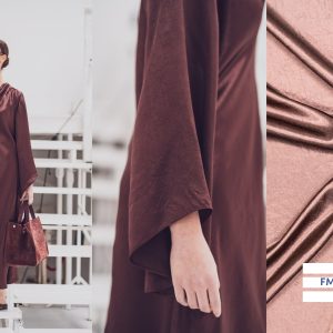 Stof voor Fibre Mood model Vendela, Willow en Sanna kopen? Kies deze shiny acetate dark brown met OEKO-TEX Standard 100 certificering.