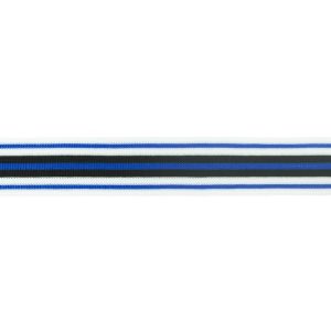 Broekstreep blauw wit - 30 mm