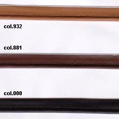 Paspelband kunstleer - 10 mm - donkerbruin 881