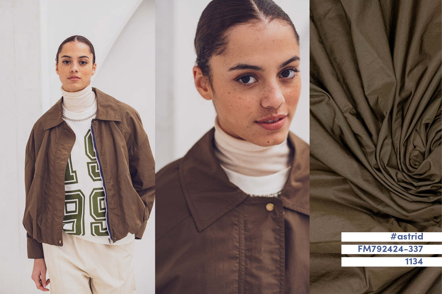 Stof voor Fibre Mood model Astrid kopen? Kies deze waterdichte nylon met OEKO-TEX Standard 100 certificering.