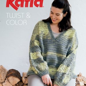 Ontdek in het rijdschrift Katia Twist & Color levendige patronen, gemaakt met bedrukte en meerkleurige garens uit de Katia-collectie.