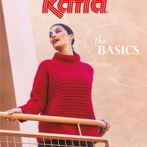 Vind ontwerpen in een harmonieus kleurenpalet van oranje, paars en beige, met ruitmotieven, jacquard met dierenprint en gehaakte bloemmotieven.