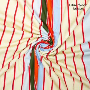 Stof voor Fibre Mood model Sylva kopen? Kies deze poplin katoen met strepen met OEKO-TEX Standard 100 certificering.