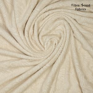 Stof voor Fibre Mood model Maela kopen? Kies deze jacquard met ingeweven patroon in de kleur ecru met OEKO-TEX Standard 100 certificering.