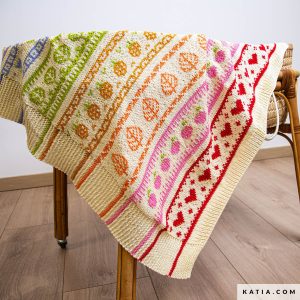 Doe mee met de Rainbow Garden KAL 2026! Brei een kleurrijke babydeken met Katia Fair Cotton. Complete kits op voorraad – start direct.