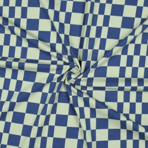 Ontdek jersey stof in saliegroen. Zachte en rekbare stof met comfortabele stretch, perfect voor shirts, jurken, babykleding en andere naaiprojecten.
