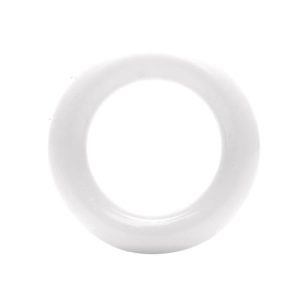 Durable Witte plastic ringetjes van 30 mm. Stevig, lichtgewicht en duurzaam. Perfect voor macramé, tassen en creatieve projecten.