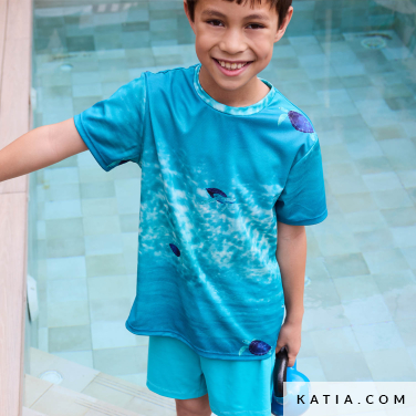 Ontdek de Cahuama Sport technische sportstof van Katia Fabrics met zeeschildpaddenprint. Licht, elastisch, ademend en sneldrogend voor sportkleding en activewear.