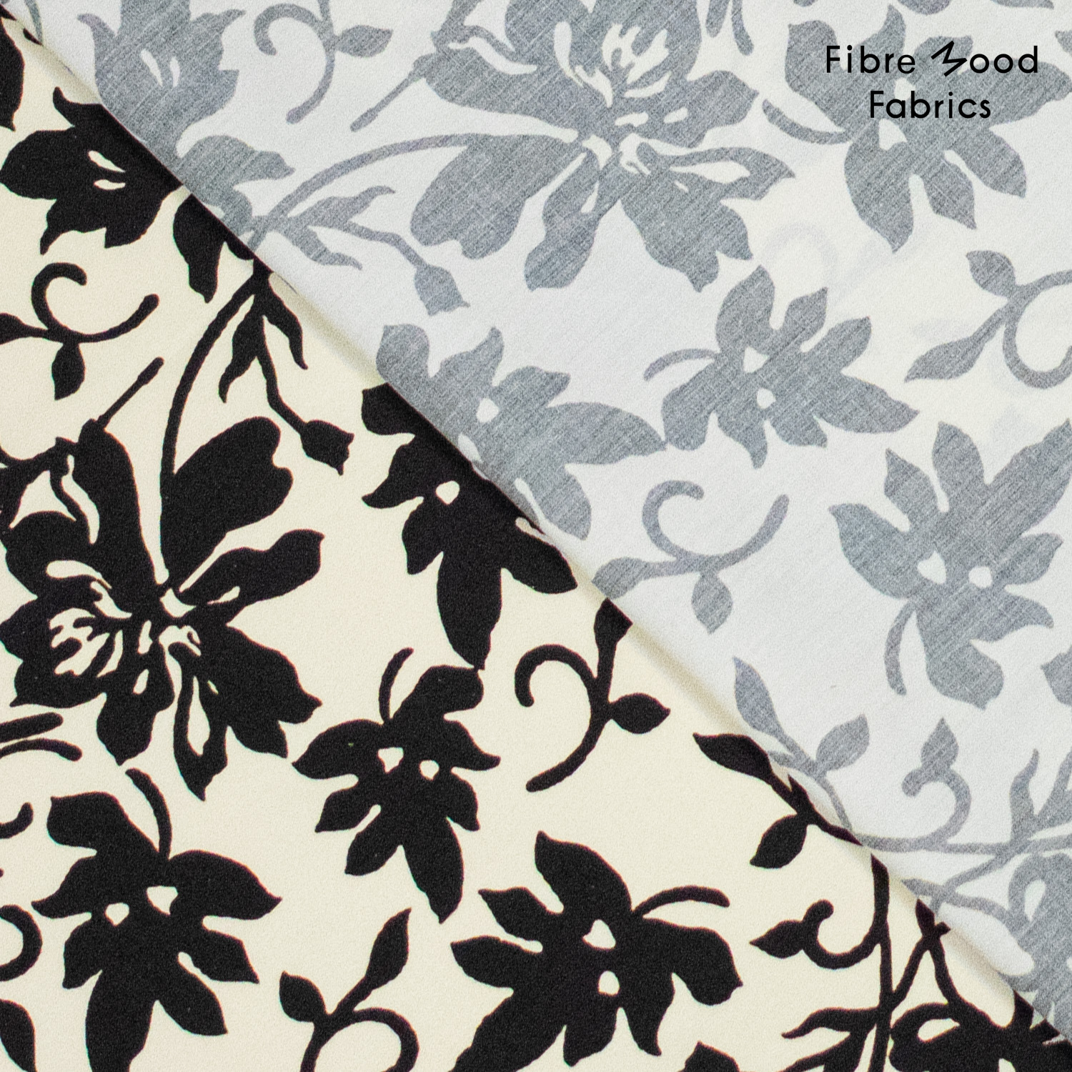 Stof voor Fibre Mood model Jax kopen? Kies deze poplin katoen met bloempatroon zwart met OEKO-TEX Standard 100 certificering.