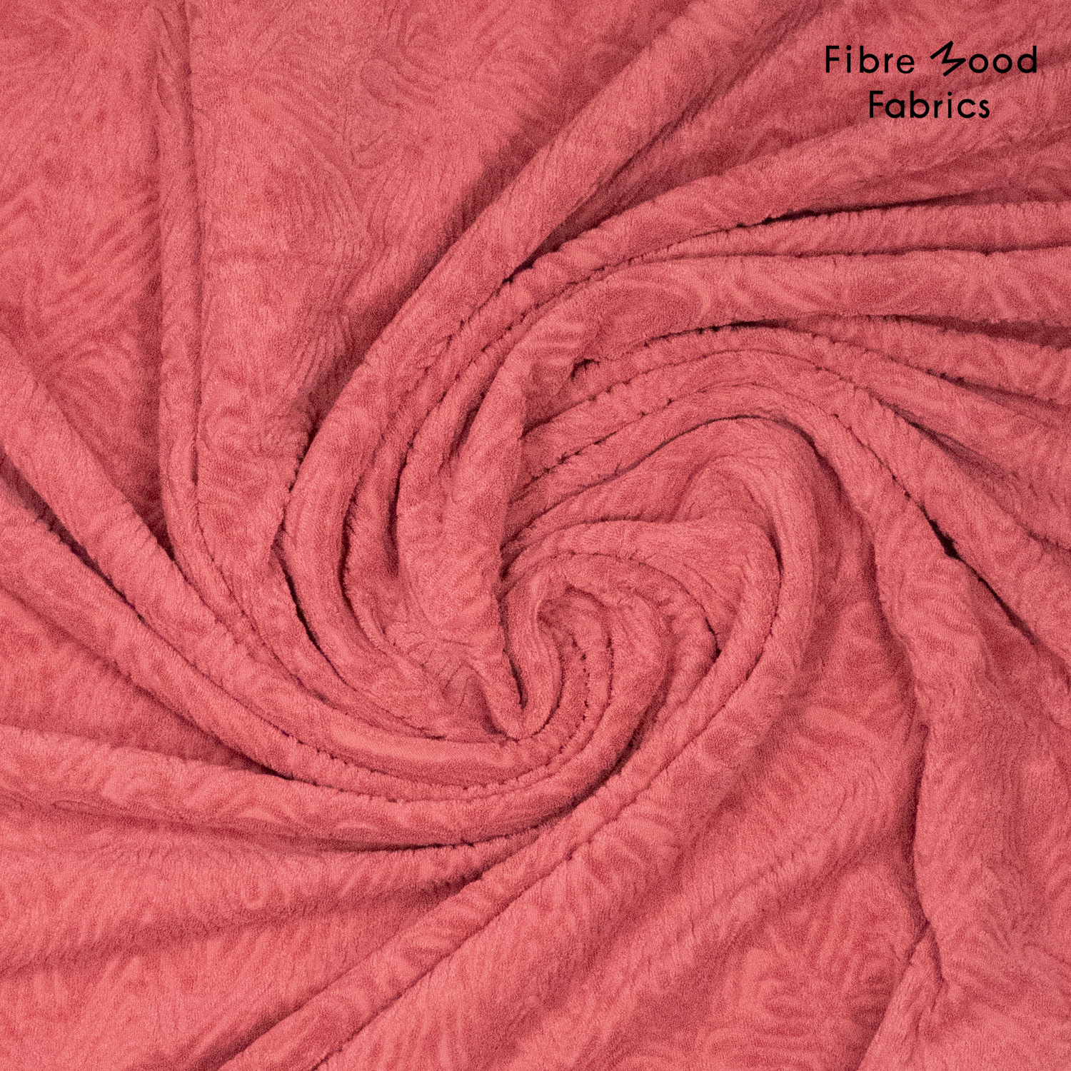 Stof voor Fibre Mood model Kaori kopen? Kies deze badstof met ingeweven patroon in de kleur terracotta met OEKO-TEX Standard 100 certificering.