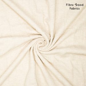 Stof voor Fibre Mood model Kaori kopen? Kies deze hydrofiele stof in de kleur licht beige met OEKO-TEX Standard 100 certificering.