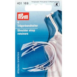 Voorkom verschuivende bh- en hemdbandjes met de Prym schouderbandhouders wit. Eenvoudig in kleding te naaien, comfortabel in gebruik en wasbaar tot 40°C.