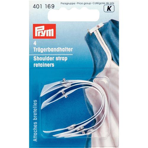 Voorkom verschuivende bh- en hemdbandjes met de Prym schouderbandhouders wit. Eenvoudig in kleding te naaien, comfortabel in gebruik en wasbaar tot 40°C.