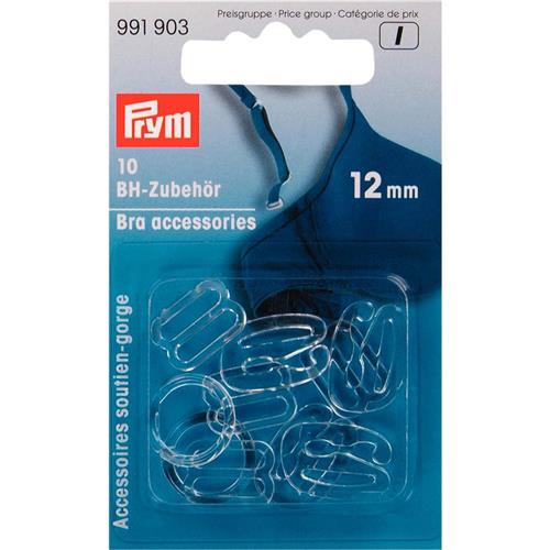 Prym bh-accessoires zijn gemaakt van sterk plastic en bestaan uit stoppers, ringen en verstelbare sluitingen voor bh's, topjes en shirtjes.