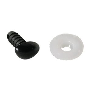 Durable driehoeksneuzen zwart voor knuffels, amigurumi en poppen. Stevige veiligheidsneuzen met sluitringen, verkrijgbaar in verschillende maten voor een professionele afwerking.