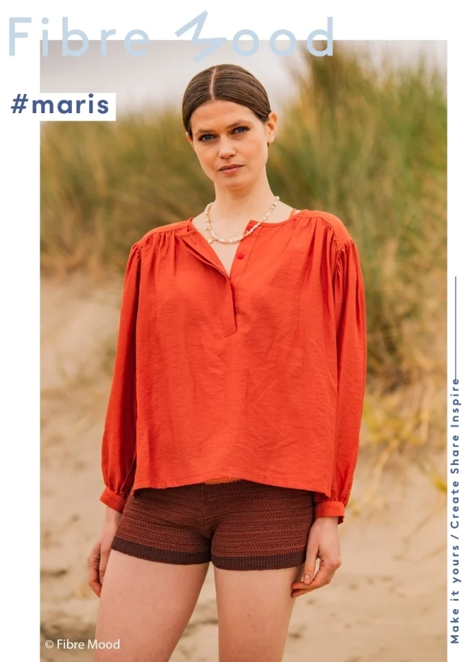 Ontdek Fibre Mood Maris FM792422-198 in oranje. Een lichte geweven stof van viscose en nylon met een subtiele glans. Ideaal voor blouses, jurken, tunieken en rokken.