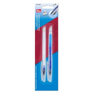 Prym 611607 thermo markeerpennen met blauwe en witte vulling. Ideaal voor naaien, quilten en borduren. Markeringen eenvoudig uitwisbaar door strijken